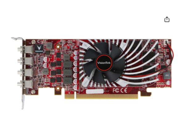 VisionTek Radeon RX 550 4GB GDDR5 PCI Express 3.0 x8 Graphics Card 901507