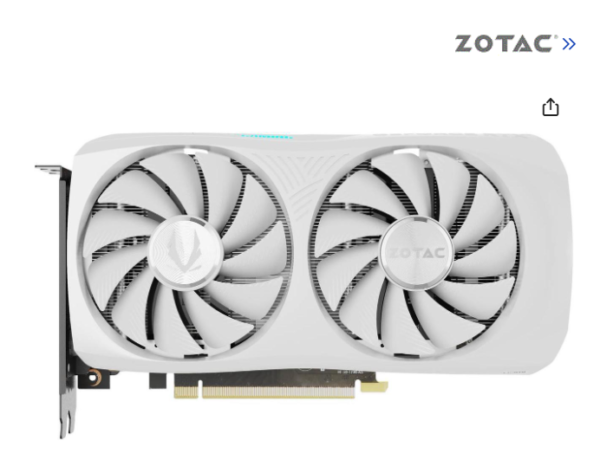 ZOTAC GAMING GeForce RTX 4060 Ti 8GB Twin Edge OC White Edition DLSS 3 8GB GDDR6 128-bit 18 Gbps PCIE 4.0 Compact Graphics Card, IceStorm 2.0 Advanced Cooling, SPECTRA RGB Lighting, ZT-D40610Q-10M