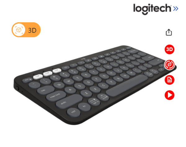 Logitech Pebble Keys 2 K380s, Multi-Device Bluetooth Wireless Keyboard with Customizable Shortcuts, Slim and Portable, Easy-Switch for Windows, macOS, iPadOS, Android, Chrome OS - Tonal Graphite