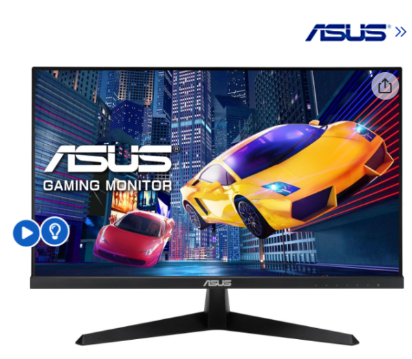 ASUS 27" 170Hz WQHD (2560 x 1440) Gaming Monitor 1ms Freesync Premium™– Overclock to Extreme Low Motion Blur™, Shadow Boost, HDR, DisplayWidget Lite TUF Gaming VG27AQA1A (above 144Hz)