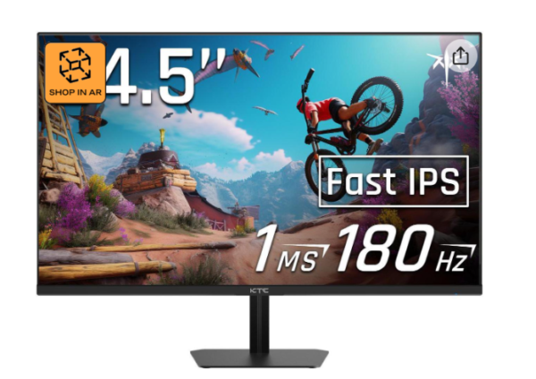 KTC 25 Inch FHD 180Hz Gaming Monitor, 1080P Fast IPS Frameless Computer Monitor with Adaptive Sync, Eye Care PC Gamer Monitor,HDMIx2, DisplayPort, VESA Mountable, Tilt Adjustable, 25GR950