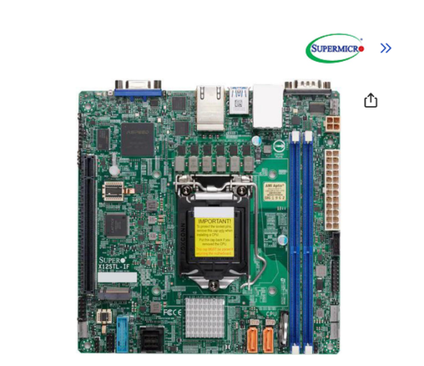 SUPERMICRO MBD-X12SPL-F-O ATX Server Motherboard, Socket LGA-4189, support 3rd Gen Intel Xeon Scalable processors.