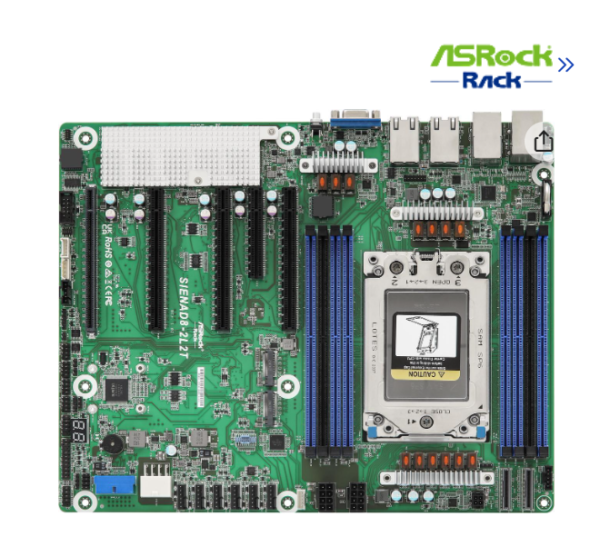 ASRock Rack Server Motherboard SIENAD8-2L2T ATX Single Socket SP6 (LGA 4844) AMD EPYC™ 8004