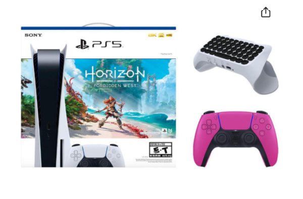 Sony PlayStation 5 Disc Edition Horizon Forbidden West Bundle with Extra Controller and Keypad - Nova Pink