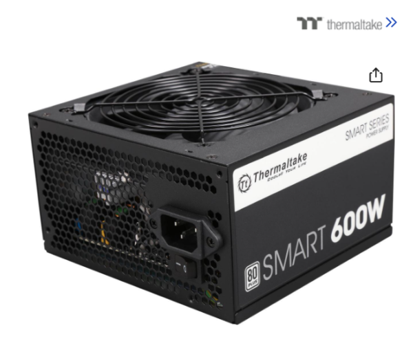 Thermaltake Smart Series 600W SLI / CrossFire Ready Continuous Power ATX12V V2.3 / EPS12V 80 PLUS Certified Active PFC Power Supply Haswell Ready PS-SPD-0600NPCWUS-W