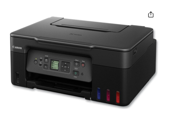 Canon PIXMA G3270 MegaTank All-in-One Wireless Inkjet Color Printer (Black) 5805C002