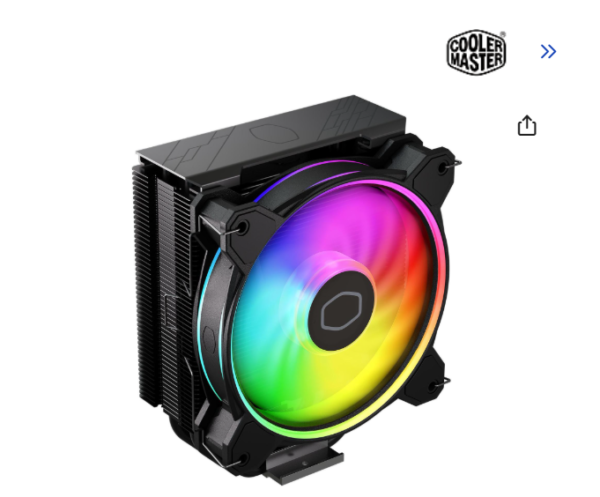 Cooler Master Hyper 212 Halo Black CPU Air Cooler, MF120 Halo² Fan, Dual Loop ARGB, Aluminum Top Cover, 4 Copper Heat Pipes, 154mm (H) for AMD Ryzen AM5/AM4, Intel LGA 1851 1700/1200 (RR-S4KK-20PA-R1)   off w/ promo code FEBSAL3, limited offer