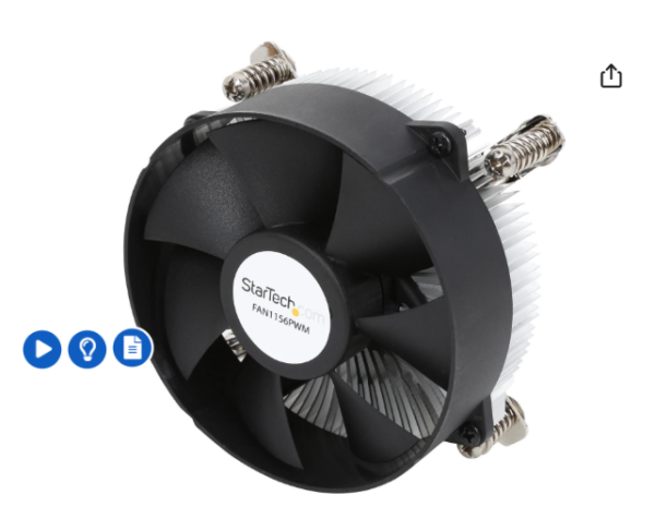 StarTech.com 95mm CPU Cooler Fan with Heatsink for Socket LGA1156/1155 FAN1156PWM