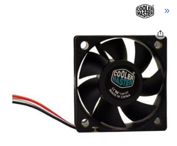 Cooler Master 50mm x 50mm x 20mm Fan 3-Pin 12V 6000RPM High Speed