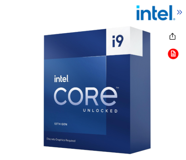 Intel Core i9-13900KF - Core i9 13th Gen Raptor Lake 24-Core (8P+16E) P-core Base Frequency: 3.0 GHz E-core Base Frequency: 2.2 GHz LGA 1700 125W None Integrated Graphics Desktop Processor - BX8071513900KF